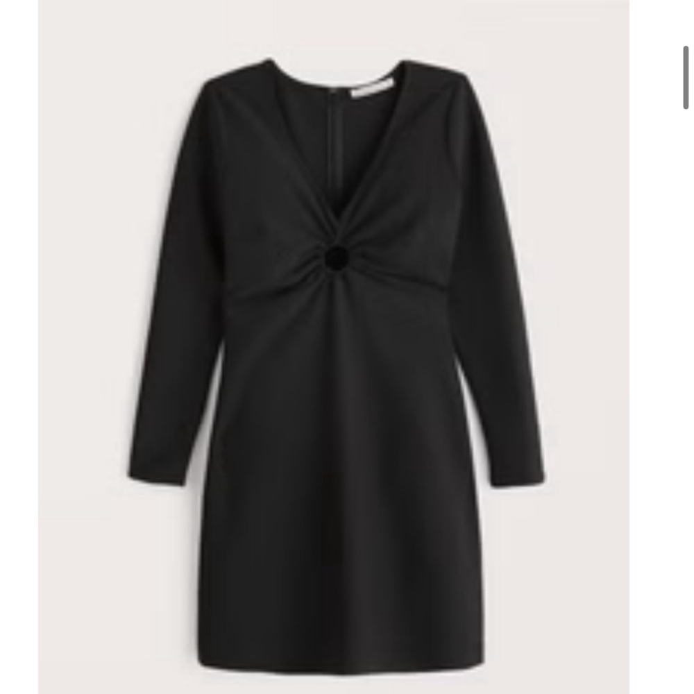 NWT Abercrombie and Fitch Long-Sleeve O-Ring Mini Dress